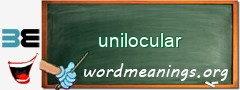 WordMeaning blackboard for unilocular
